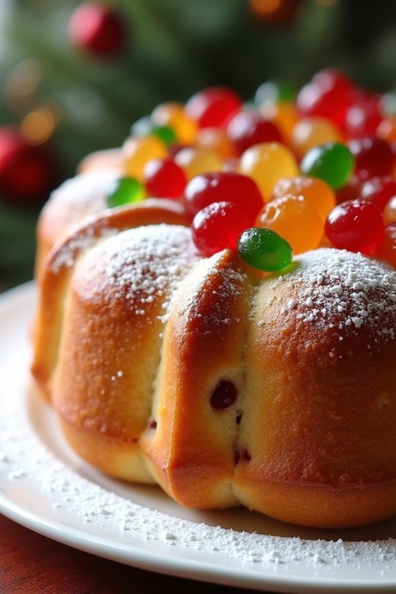festive portuguese king cake