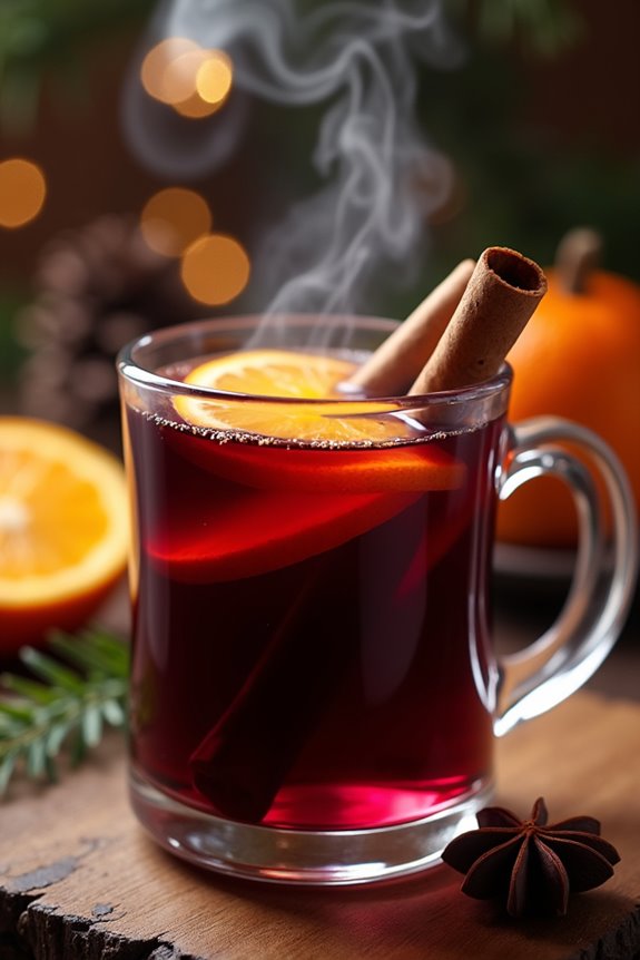 festive spiced red wine