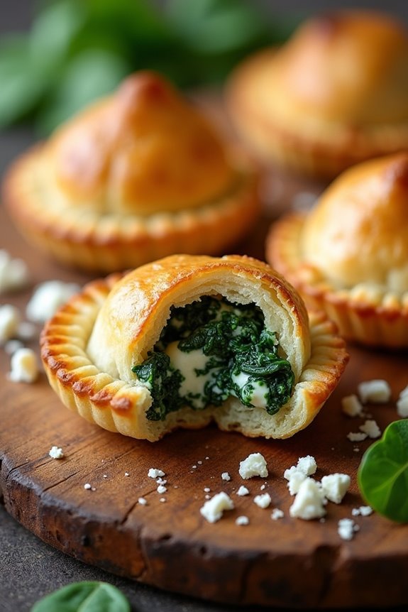 feta spinach pastry bites