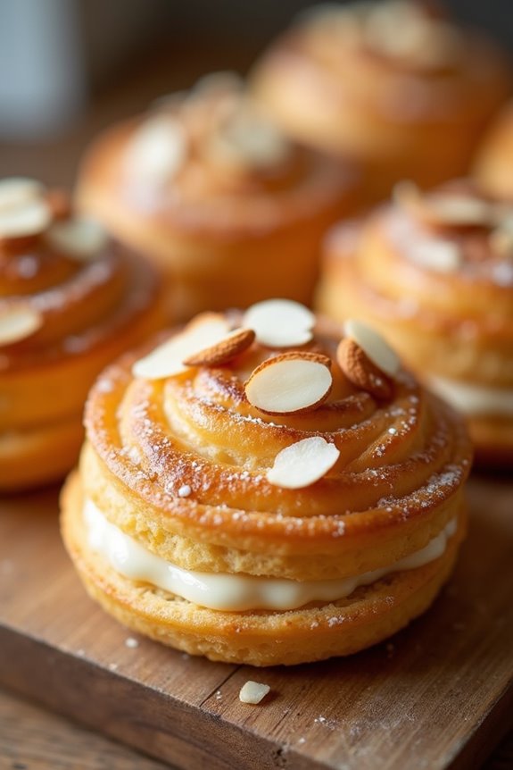 flaky almond cream pastry