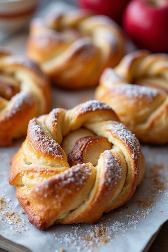 flaky apple cardamom pastries
