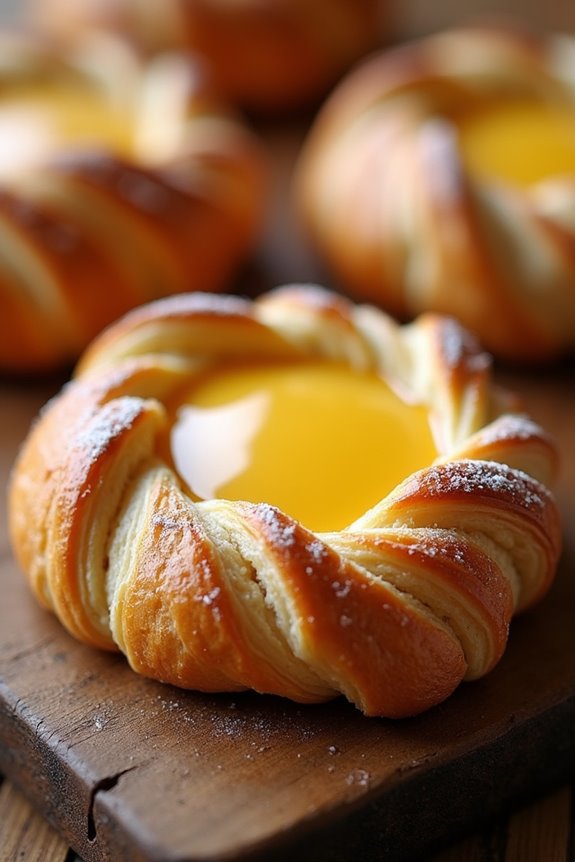 flaky pastry creamy custard