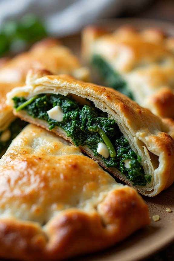flaky spinach and feta pie