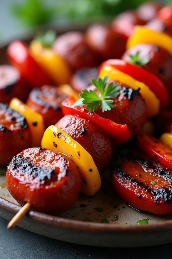 flavorful grilled chorizo skewers