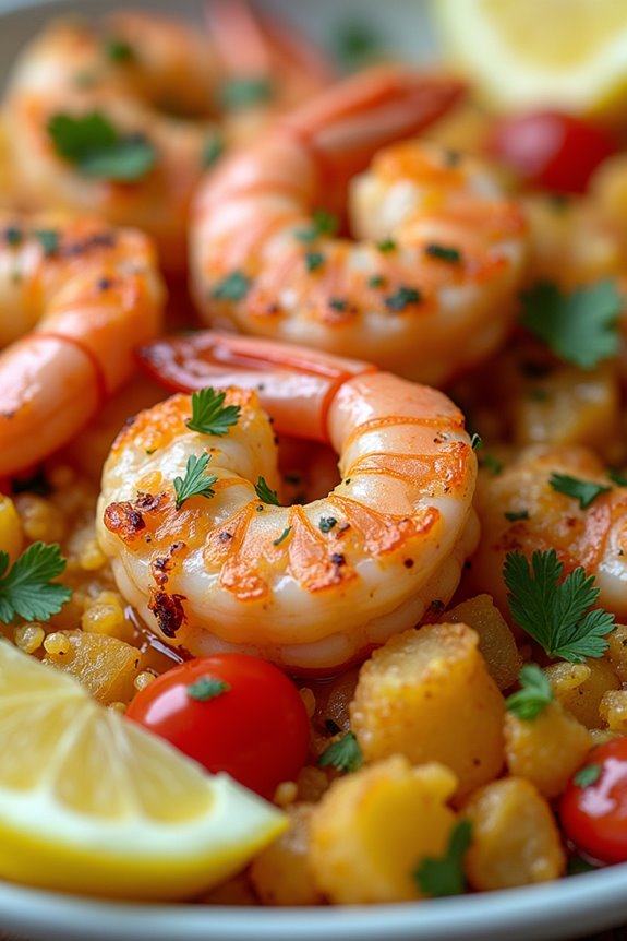 flavorful shrimp with eggs