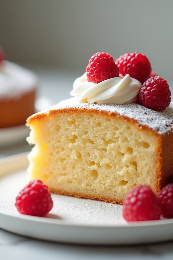 fluffy delicate low fat cake