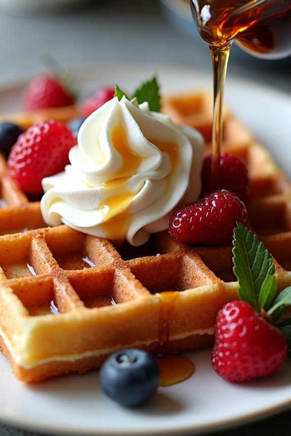 fluffy oven baked pancake waffles