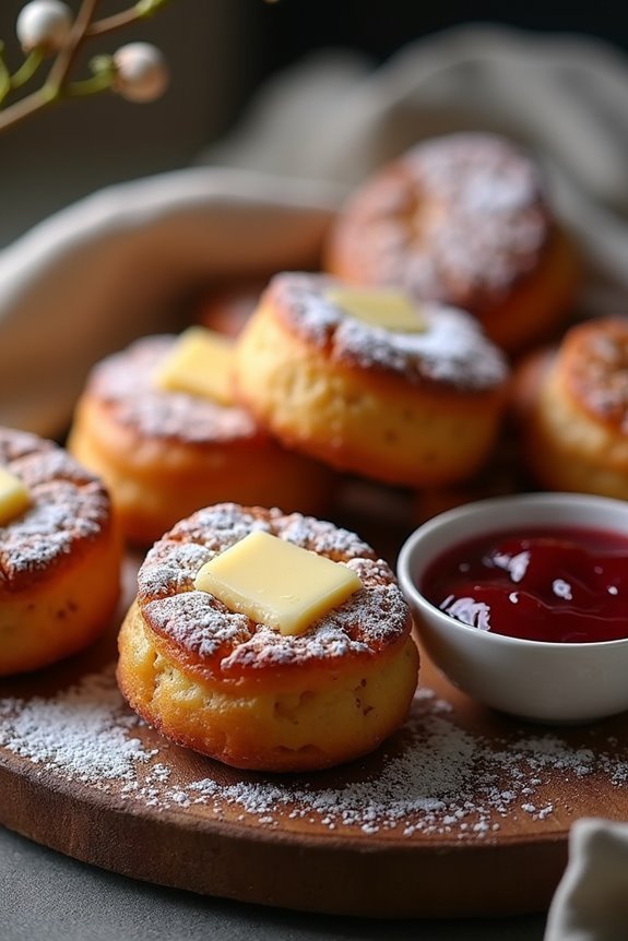 fluffy round pancake treats
