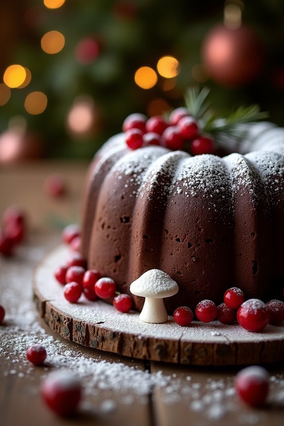 french holiday yule log