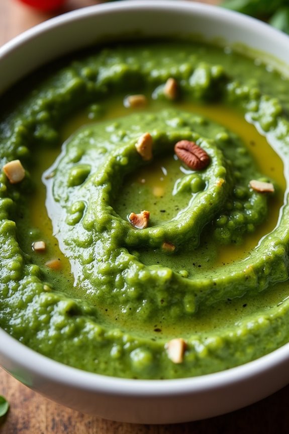 fresh basil aromatic sauce