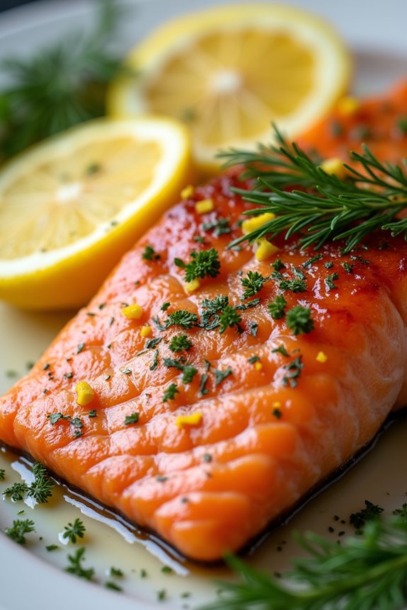 fresh salmon with dill