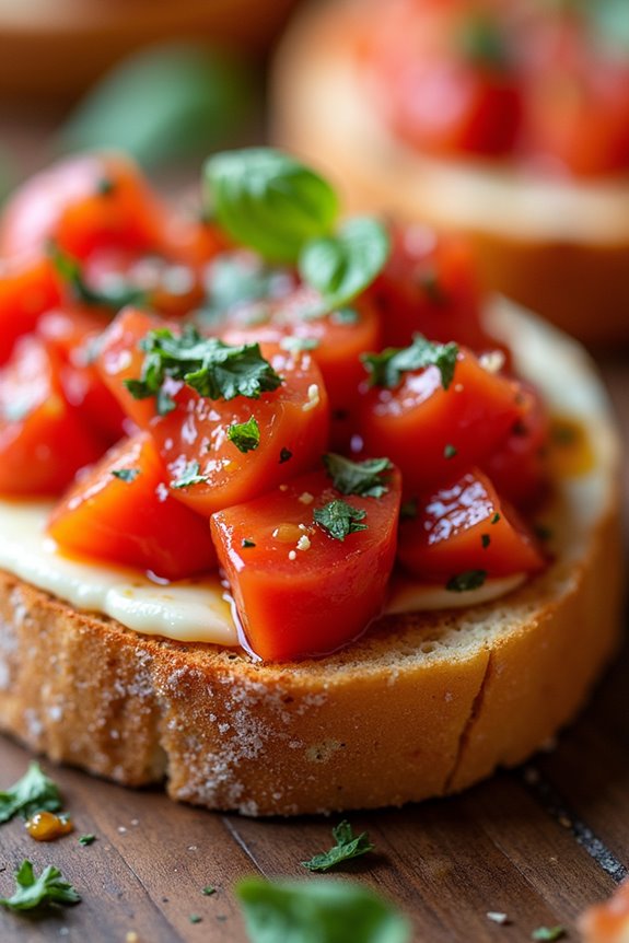 fresh tomato basil bruschetta