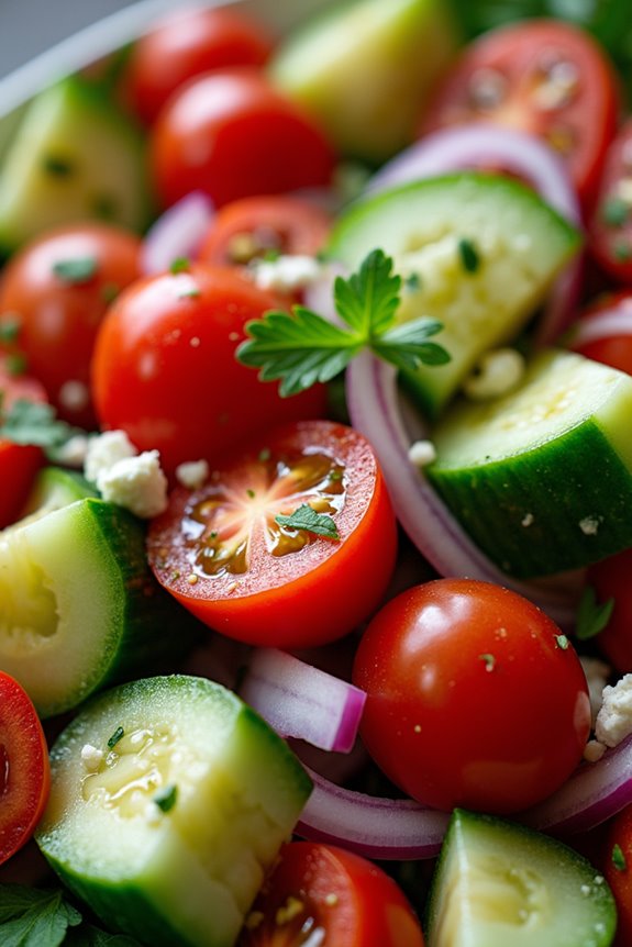 fresh vibrant mediterranean salad