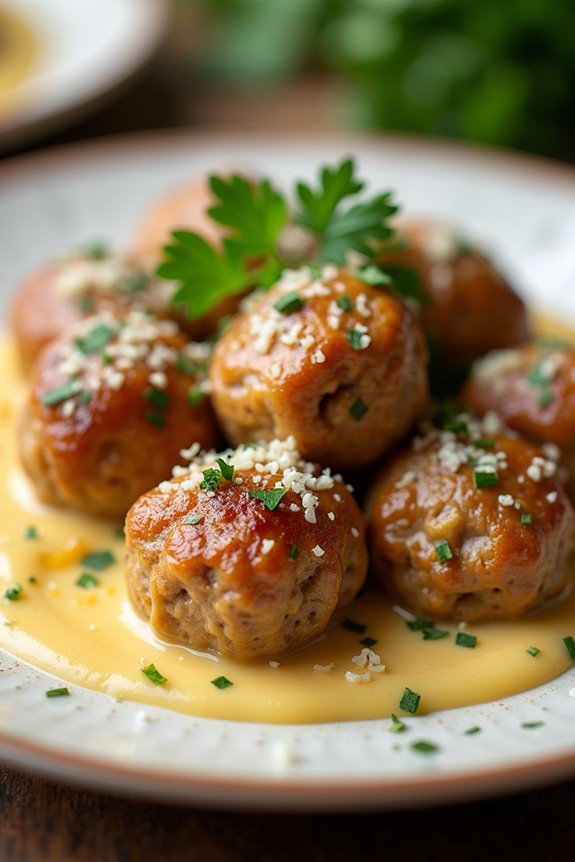 garlic parmesan meatballs delight
