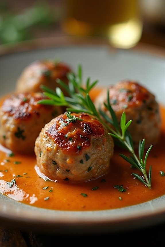 garlic thyme meatballs recipe