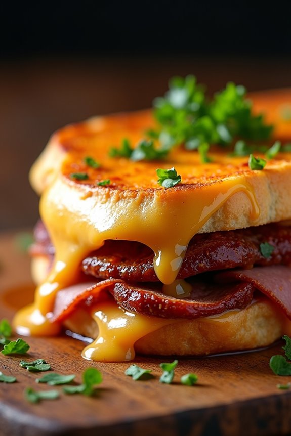 gourmet truffle cheese sandwich