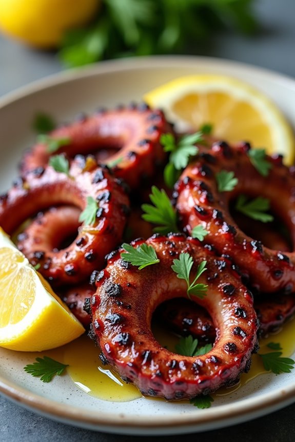 grilled octopus with marinade