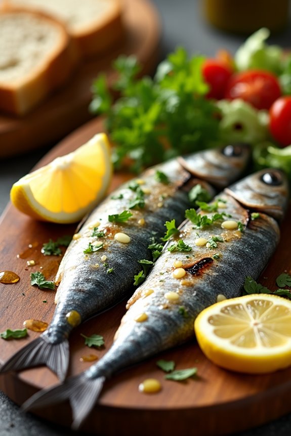 grilled sardines with garlic