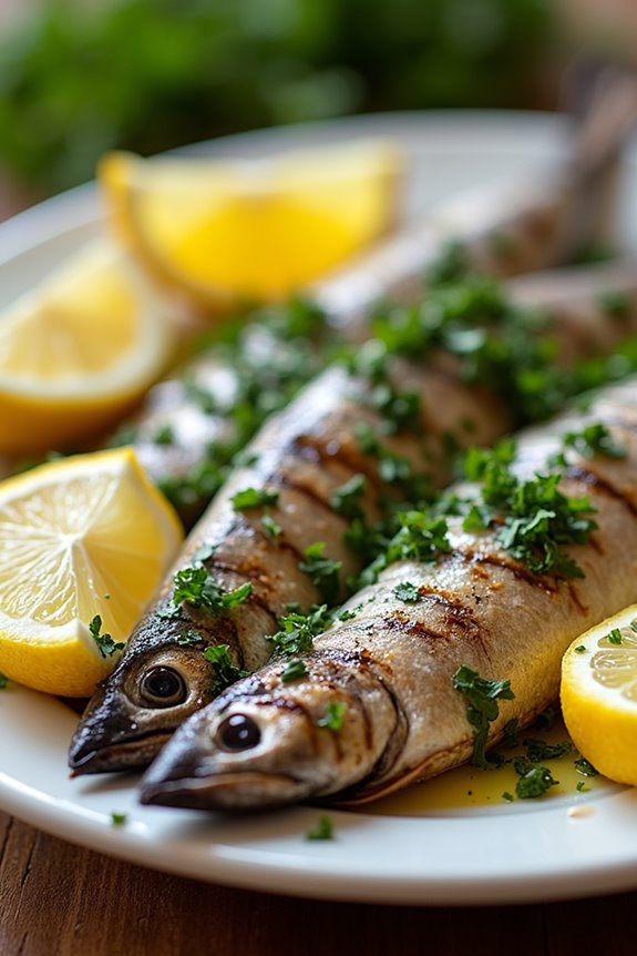 grilled sardines with herbs