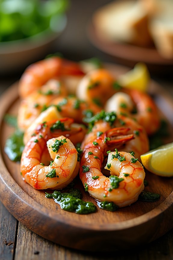 grilled shrimp with chimichurri