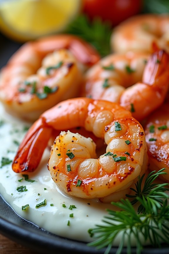 grilled shrimp with tzatziki