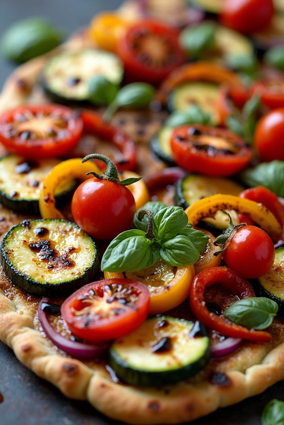 grilled vegetable flatbread delight