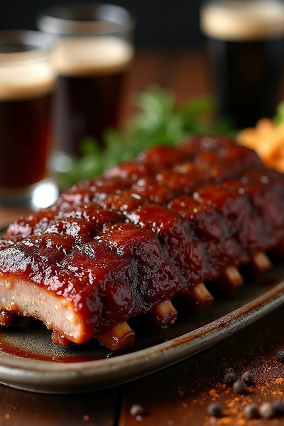 guinness infused tender barbecue ribs