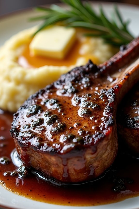 guinness infused tender lamb chops