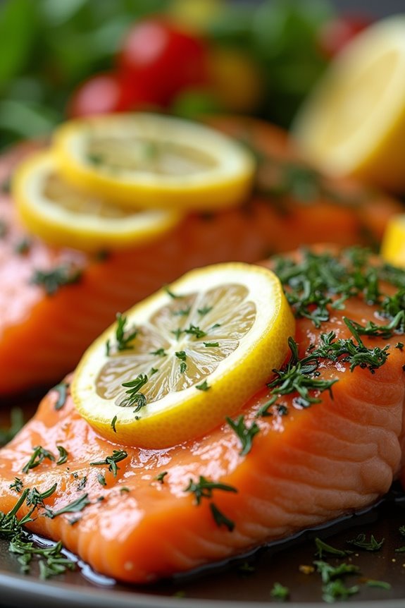 healthy baked salmon dish
