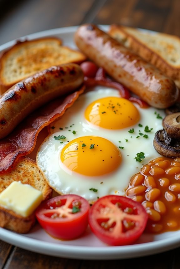 hearty british breakfast tradition