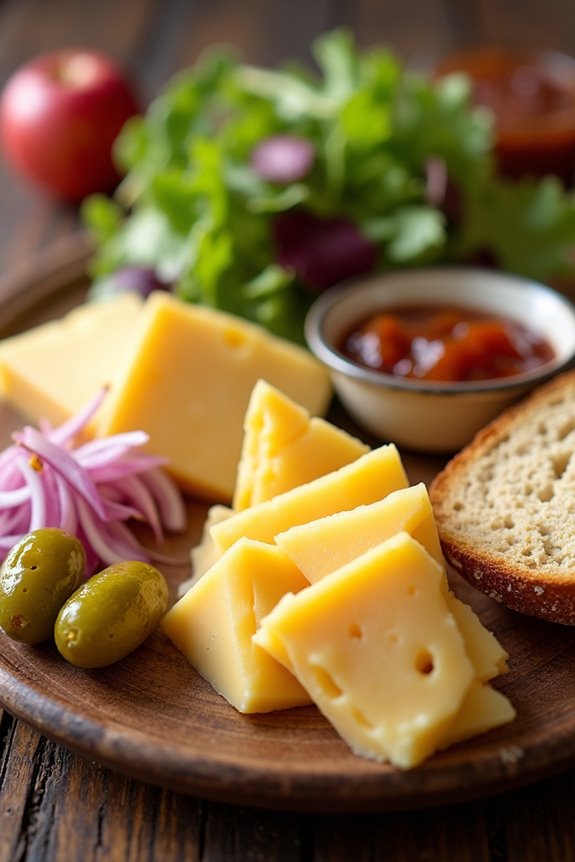 hearty british cheese platter