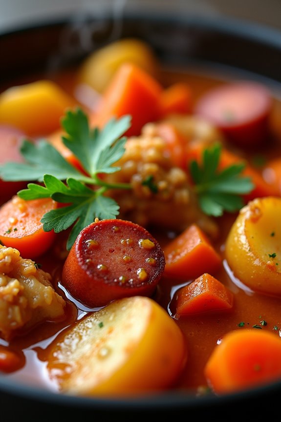 hearty chicken chorizo stew