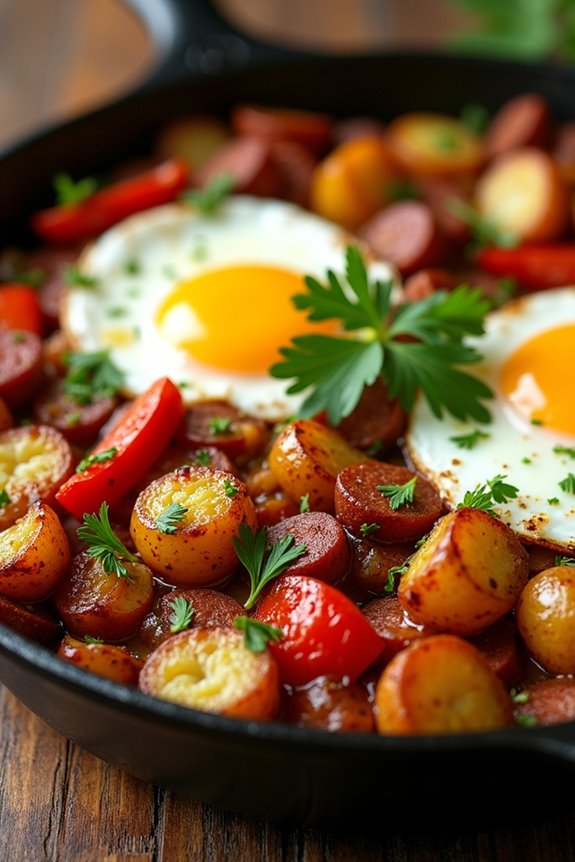 hearty chorizo potato hash