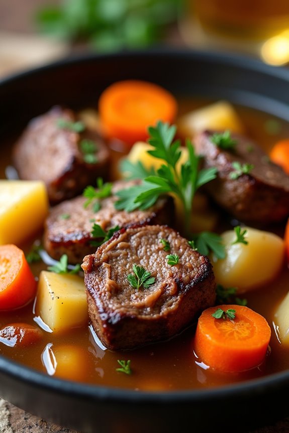 hearty comforting lamb stew