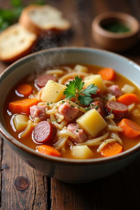 hearty fermented cabbage soup