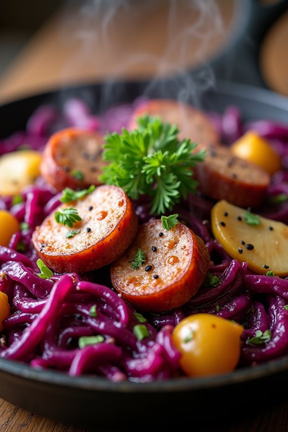 hearty german cabbage skillet