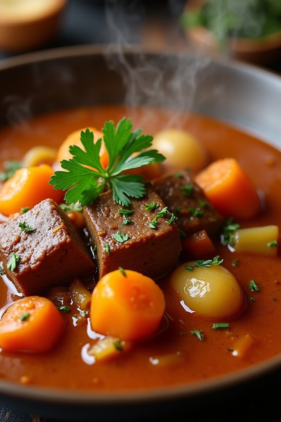hearty german style goulash stew