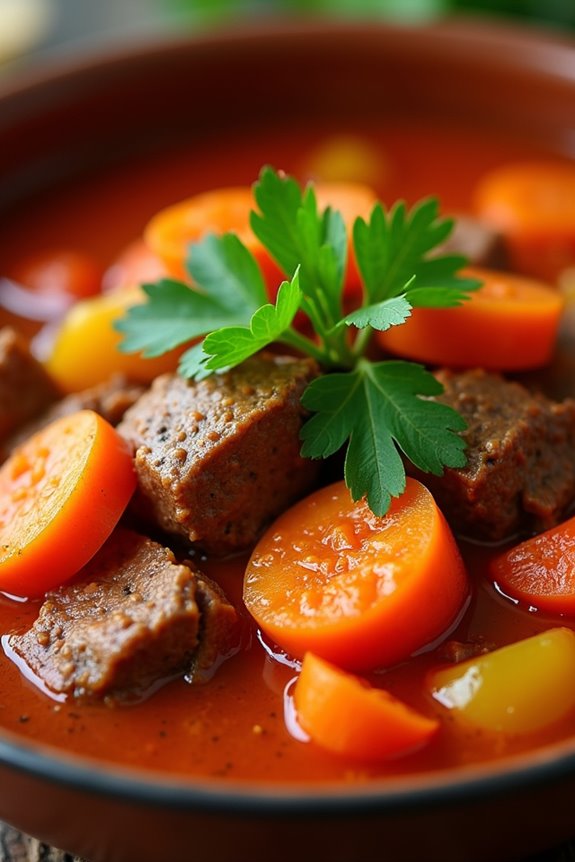 hearty german style goulash stew