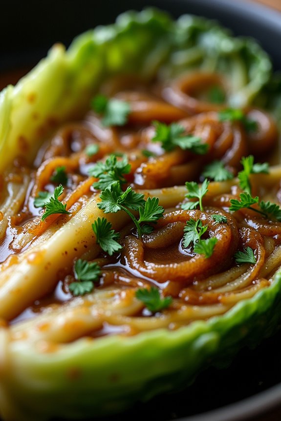 hearty guinness braised cabbage