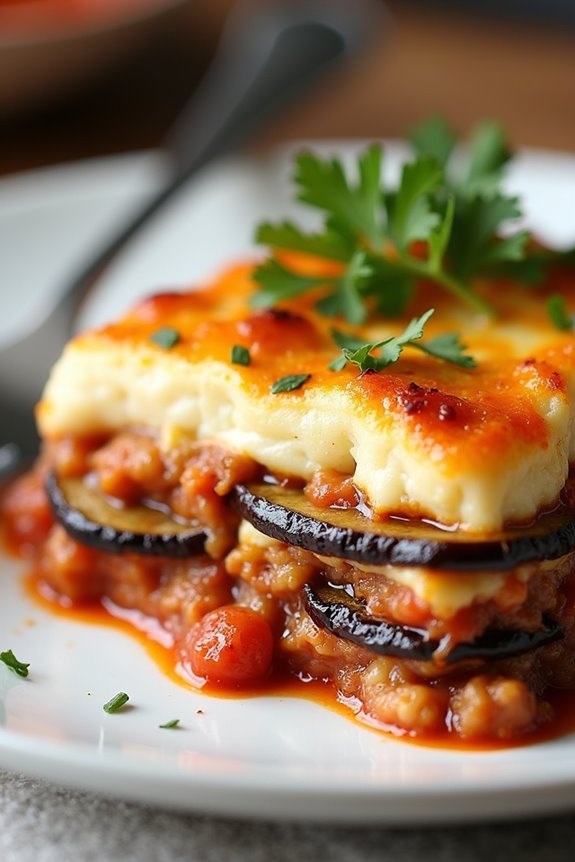 hearty layered mediterranean delight