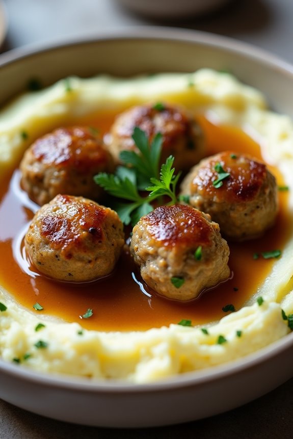 hearty meatball breakfast bowl