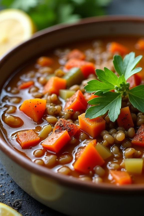 hearty mediterranean lentil soup