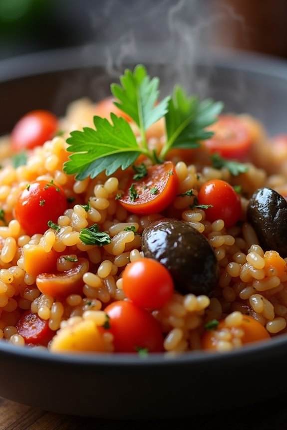hearty mediterranean rice stew