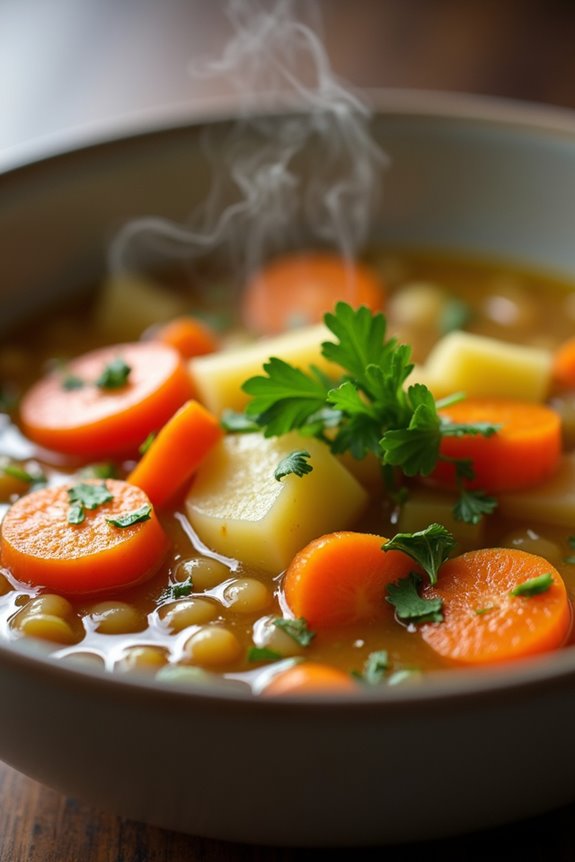 hearty nourishing german lentil soup