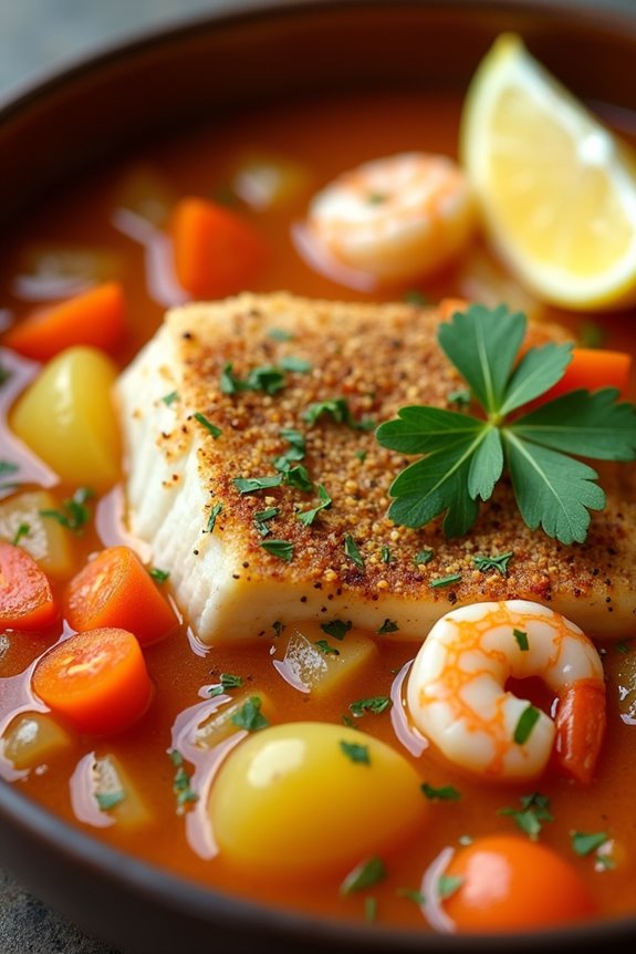 hearty portuguese fish soup