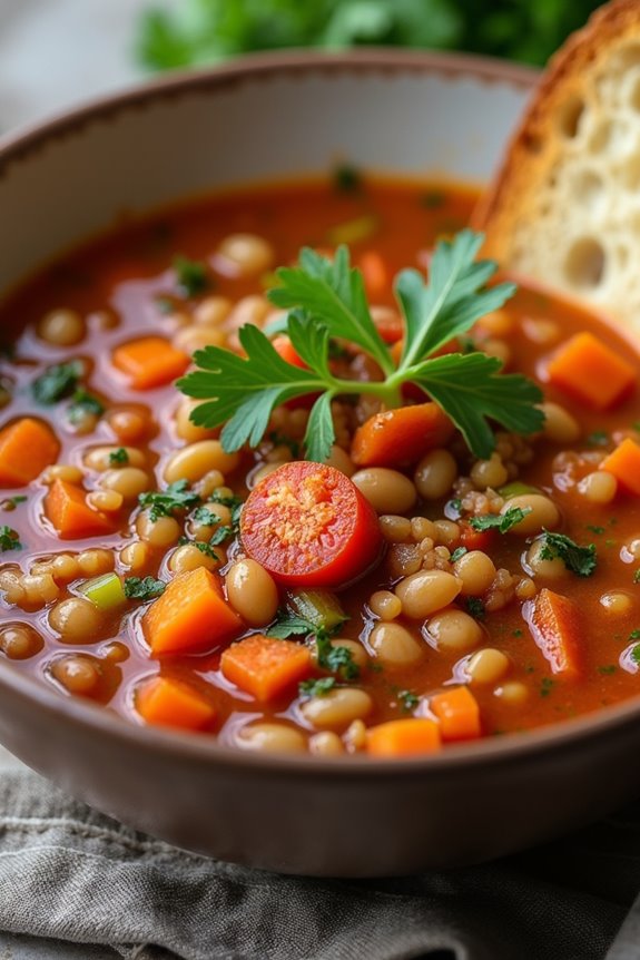 hearty portuguese lentil soup