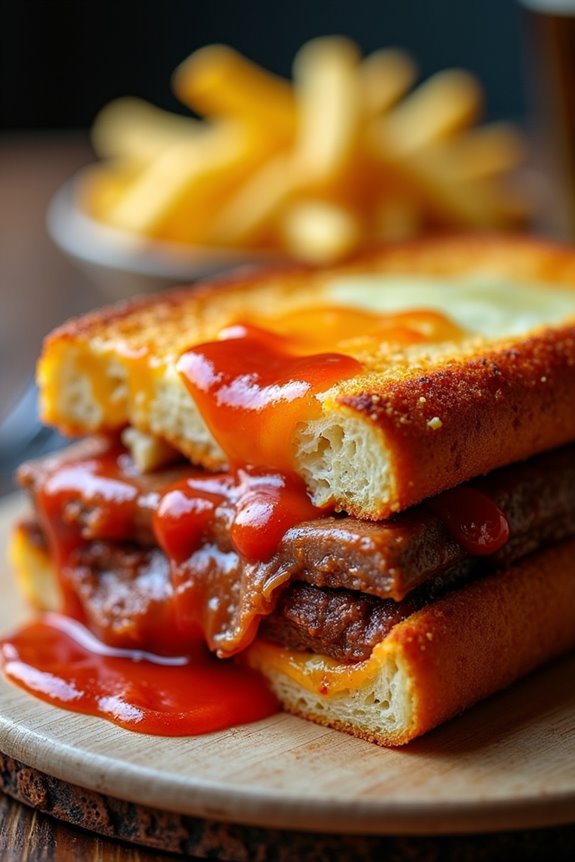 hearty portuguese meat sandwich