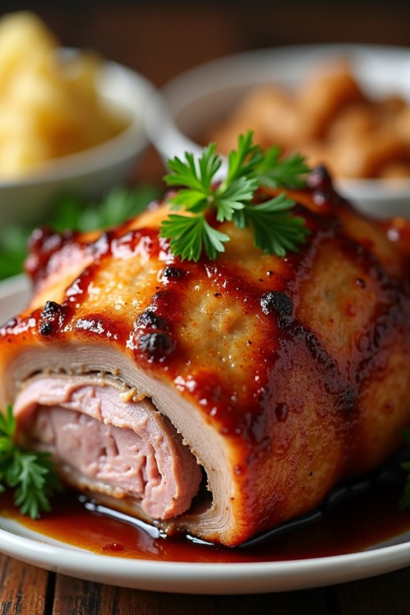 hearty roasted pork knuckle