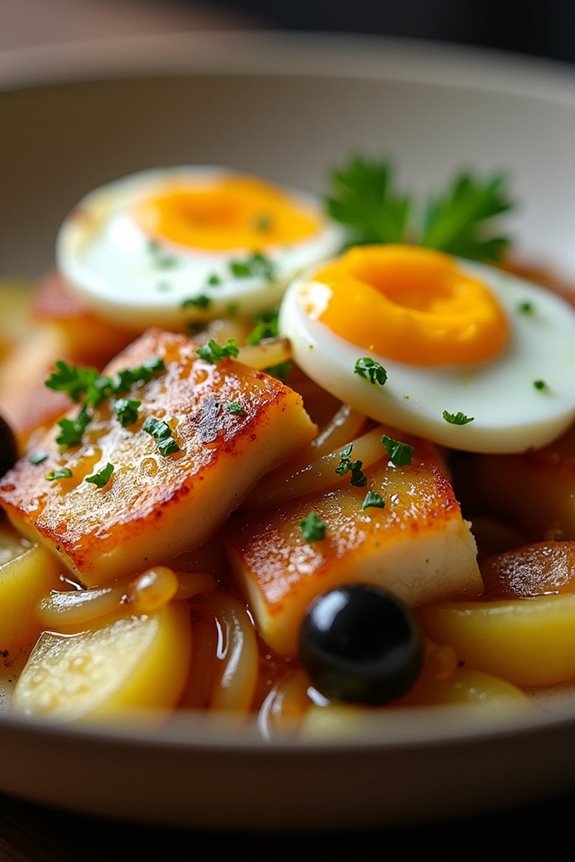 hearty salted cod dish