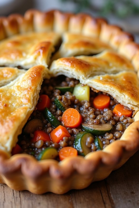 hearty seasonal vegetable pie